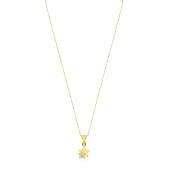 Lantisor aur 14K cu stelute 45 cm DiAmanti KP0161PG14K-BO15NG14K_45cm-AS